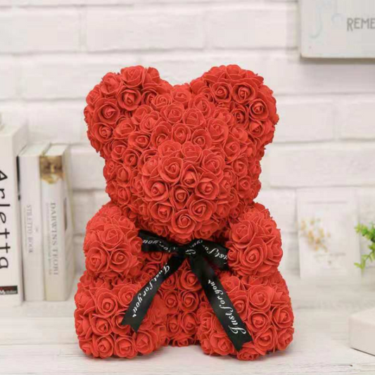 Cute Flower Rose Bear Handmade Valentines Day