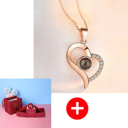 Valentine's Metal Rose Jewelry Gift Box
