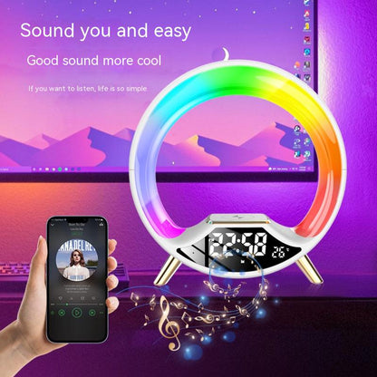 O Light Three In One Wireless Charging Multifunctional Bluetooth Speaker Night Light - Livin The Dream 
